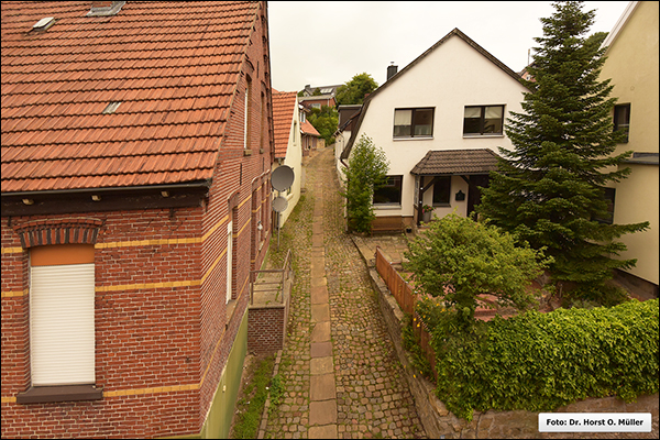 Blick die Mauerstiege hinauf nach Norden 2020