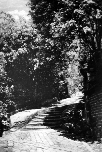 Steintreppe in der Poststiege, hgelaufwrts