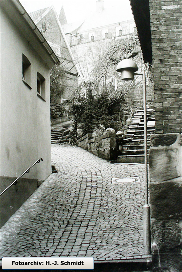 Synagogenstiege vor 1985, Blick aufwrts