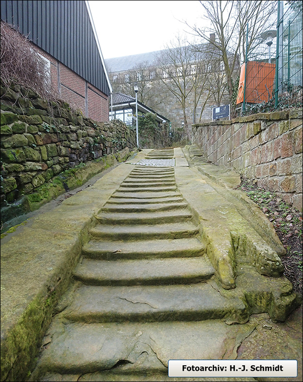 Synagogenstiege, Sandsteintreppe, Blick nach Norden