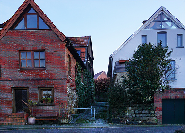 Blick durch die Schroerstiege nach Norden