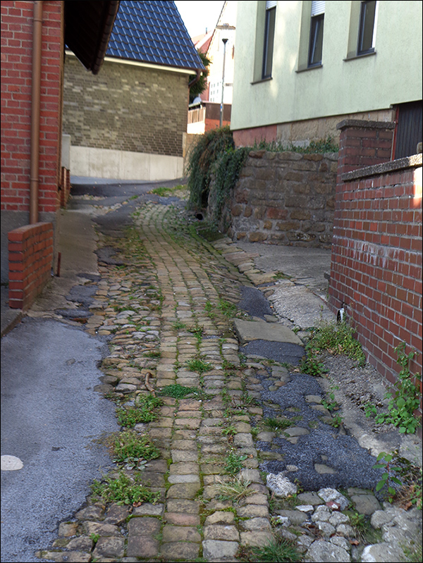 Blick durch die Krackesstiege in Richtung Nordwesten