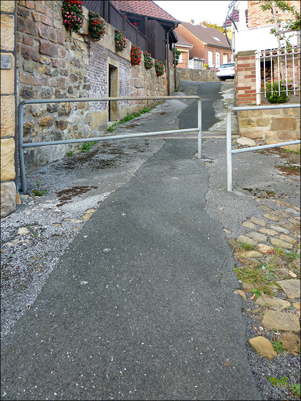 Blick die Schepersstiege hinauf, nach Nordosten