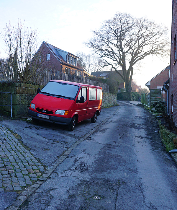 Stieneckerstiege, hügelwärts