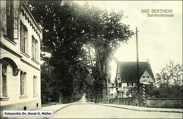 Bahnhofstraße AK Blick nach Norden